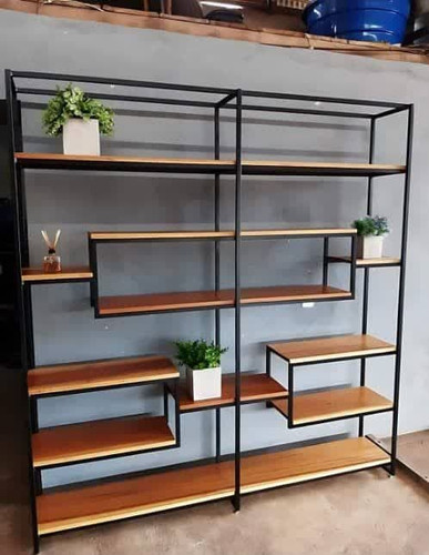شلف چوبی و فلزی ایستاده بزرگ / پارتیشن