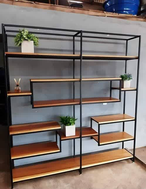 شلف چوبی و فلزی ایستاده بزرگ / پارتیشن