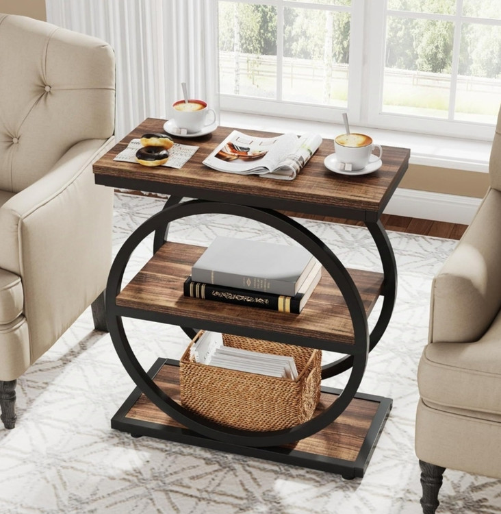 میز کنسول جدید چوبی طرح دایره/میز عسلی