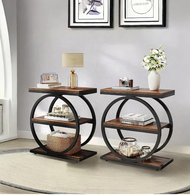 میز کنسول جدید چوبی طرح دایره/میز عسلی