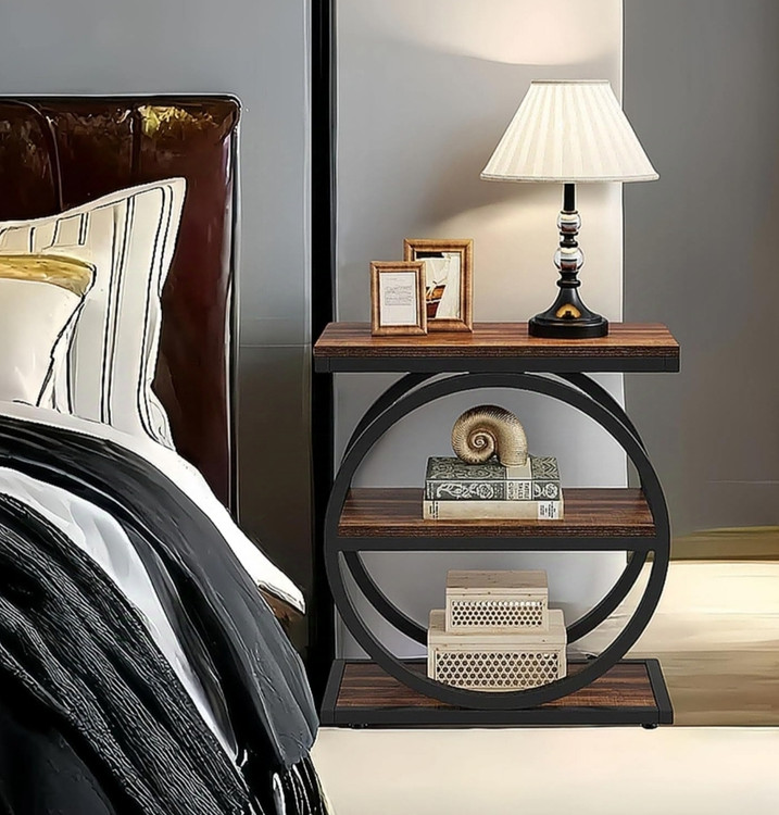 میز کنسول جدید چوبی طرح دایره/میز عسلی