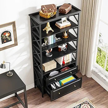 کتابخانه چوبی و فلزی | قفسه کتابخانه | کمد کشودار و دراور مدرن