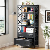 کتابخانه چوبی و فلزی | قفسه کتابخانه | کمد کشودار و دراور مدرن