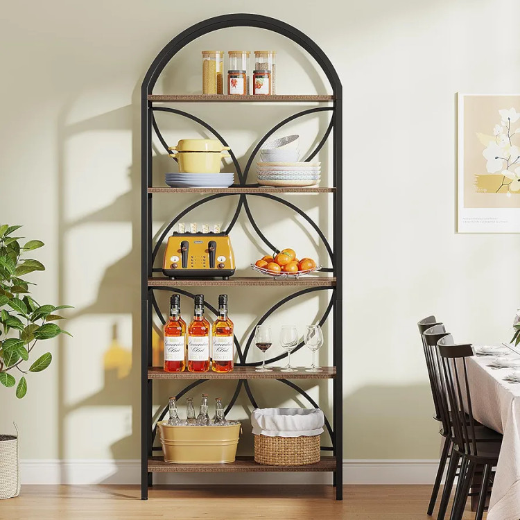 کتابخانه و قفسه کتاب ایستاده قوس دار و گنبدی | 5 طبقه