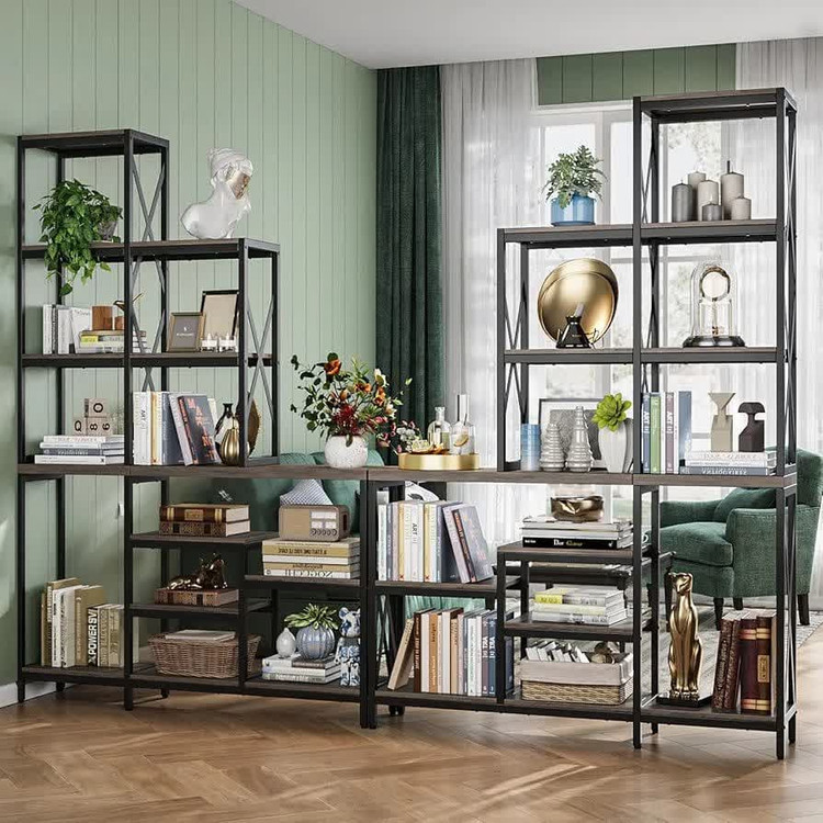 کتابخانه و قفسه کتاب طبقه ای